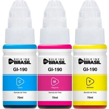 Imagem de Kit 3 Tintas Para G3110, G3111, G4100 G2100 G2110 Gi-190 - Bulk Ink Do