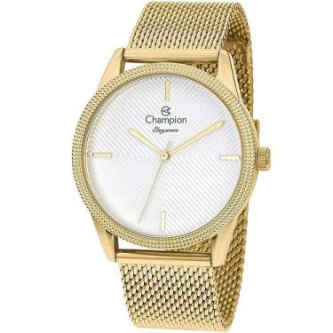 Imagem de Relógio CHAMPION Elegance feminino dourado esteira CN24397H