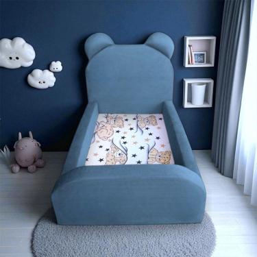 Imagem de Cama Infantil Segura E Confortável Soft Com Colchão Azul