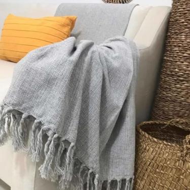 Imagem de Manta Sofa, Manta para Sofá Gigante 100% Algodão Imbativel(Cinza)