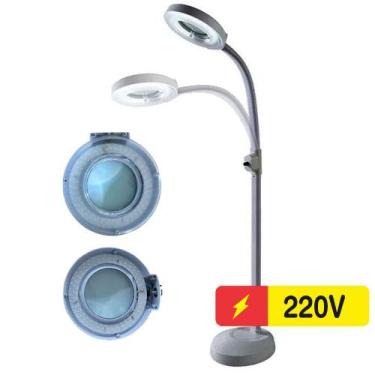 Imagem de Lupa Luminária de 120 Leds com Tripé Flexível Estética 220V GT725-2 - 
