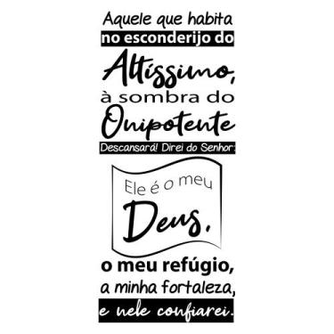 Imagem de Adesivo Decorativo Papel Parede Quarto Sala Oração Salmo 91 - Arte na 