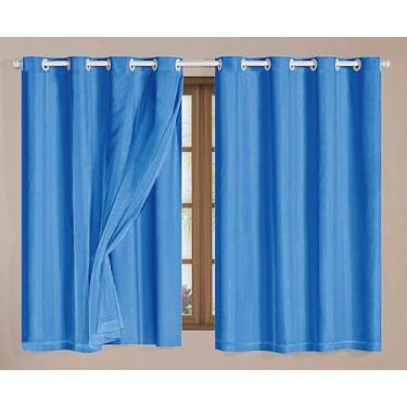 Imagem de Cortina Blackout PVC com Tecido Voil - 2,80 Largura x 1,60 Altura Vari