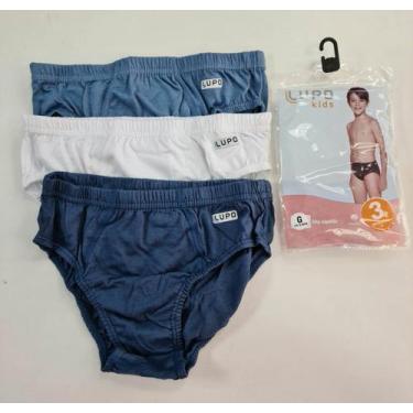 Imagem de Kit 3 Cuecas Infantis Algodão Lupo 140., M, Multicolor