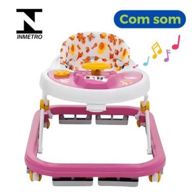 Imagem de Andador Infantil Bebê Disquinho Andaja Painel Musical Menina - STYLLBA