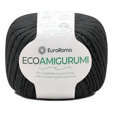 Imagem de Linha para Crochê, Ecoamigurumi, Preto, 8/7 Fios, 160 grs, 254 mts, Euroroma