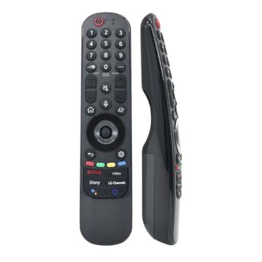 Imagem de Fourmor Controle remoto original Magic MR21GA - para controle remoto LG-Magic-2021, substituição para LG UHD OLED QNED NanoCell 4K 8K Smart TV com ponteiro e função de voz, compatível com a maioria