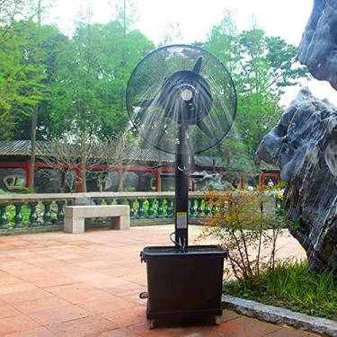 Imagem de FENOKD Ventilador de resfriamento ao ar livre, ventilador de nebulização, ventilador industrial, tanque de água de pátio de água ao ar livre, ventilador elétrico de jardim resistente, configuração de