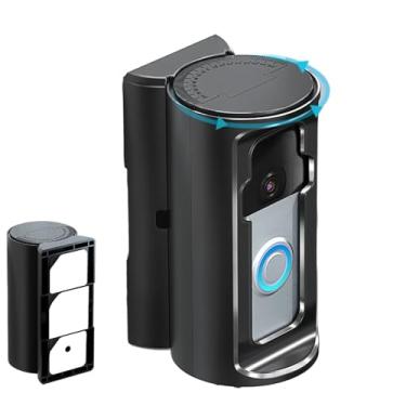 Imagem de Suporte de vídeo | Suporte de anel adesivo para apartamento | Suporte de campainha de porta de apartamento para parede proteção externa segurança frontal comercial comercial residencial locatário