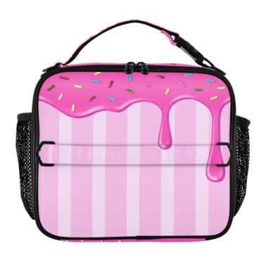 Imagem de Blueangle Lancheira de gelo rosa para homens mulheres adultos, pequena lancheira para trabalho de escritório piquenique - bolsa térmica portátil reutilizável (411)