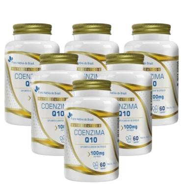 Imagem de 6x COQ-10 Coenzima Q10 100% Pura (Ubiquinona) 60 Caps Flora Nativa do Brasil