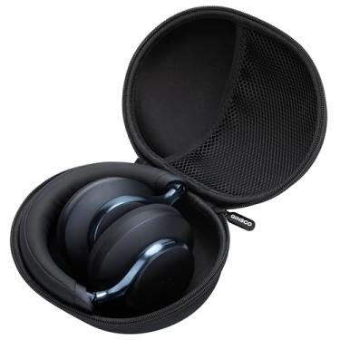Imagem de Ginsco Capa rígida compatível com fones de ouvido dobráveis sem fio/com fio, capa de fone de ouvido para transporte de viagem (preto)