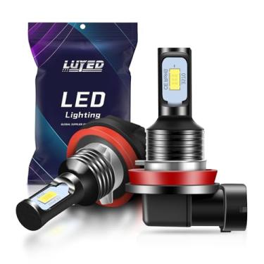 Imagem de LUYED Lâmpadas LED de neblina H11 H8 H9-400% mais brilhante 6500K xenon branco substituição, iluminação de 360° para DRL (não polaridade, Plug & Play, pacote com 2)