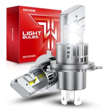 Imagem de Torchbeam Lâmpadas 72000LM 2026 H4, 6500K branco frio, 80.000 horas, 15X mais brilhante, serve para 99% de veículos, Plug and Play, pacote com 2