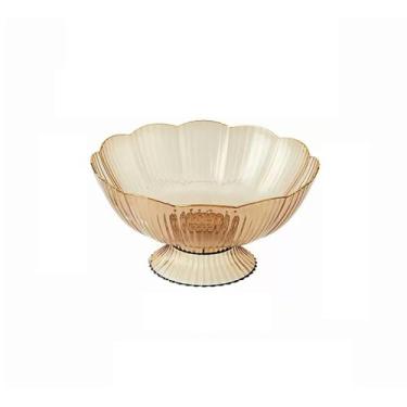 Imagem de Fruteira prato de frutas tigela de frutas prato decorativo alto prato lanche casa lanche prato prato doce prato frutas mesa decorativa (marrom)