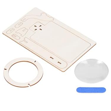 Imagem de Cuofyunl lupa de madeira educação científica diy montagem de haste brinquedo experimento científico para crianças de 6 anos ou mais