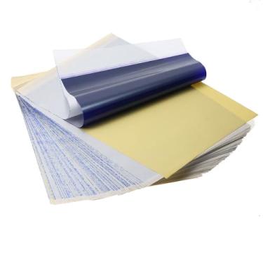 Imagem de 15 peças de papel de transferência de tatuagem tamanho A4 4 camadas máquina de transferência de tatuagem à mão livre estêncil papel estêncil qualidade estêncil
