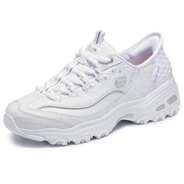 Imagem de Skechers Tênis feminino D lites New Scene Hands Free Slip ins, Branco/Prata, 34