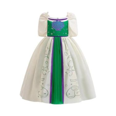 Imagem de Vestido De Cosplay Da Pequena Sereia Ariel Com Mangas Bufantes Para Me