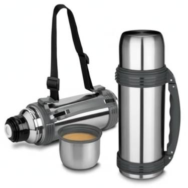 Imagem de Garrafa Térmica Grande 1,2L All Grey com Alça