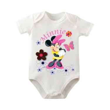 Imagem de Macacão De Bebê Mickey Mouse 100% Algodão Para Recém-Nascidos De 0 a 1