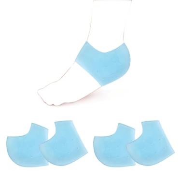 Imagem de JHTSOLE 2 Pares de Protetores de Calcanhar em Gel, Palmilhas para Fascite Plantar Alívio da Dor, Almofadas de Gel para Calcanhar para Esporão Ósseo, Tendinite de Aquiles e Mais