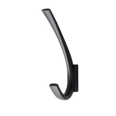 Imagem de Prateleiras suspensas Gancho de parede pendurado gancho quarto dourado preto liga zinco armário chaveiro cabide gancho acessórios do banheiro(Silver)