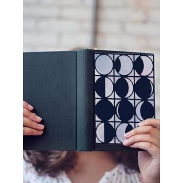 Imagem de 1 estêncil de matriz de corte de aço carbono, cor de aço inoxidável, multiformas, padrão de lua, matriz de corte para álbum de fotos faça você mesmo, cartão de papel decorativo em relevo, 10,7 x 14,1