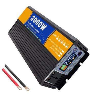 Imagem de 12V TO 110V 60HZ,Inversor de Onda Senoidal Pura 1500W 3000W (Pico) DC 12V-72V para AC 110V com Display LCD e Tomadas AC para Camping, RV, Viagens e Sistemas Solares Fora da Rede - 60Hz