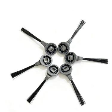 Imagem de Pacote com 6 escovas laterais antiembaraço para aspirador Shark IQ Robot R100, R101AE, série RV1000, fácil instalação para pelos de animais de estimação em tapetes e pisos duros