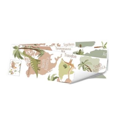 Imagem de Generic Adesivo de parede com mapa de coqueiros tropicais, adesivo de parede com palmeiras, decoração artística para faça você mesmo, estilo boho,