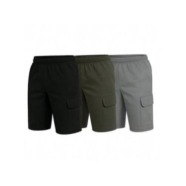 Imagem de kit 2 short Bermuda Brim Masculina Reta com Elástico Conforto, Estilo 