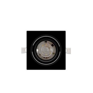 Imagem de Kit 5 Spot Embutir Quadrado Alltop LED PAR20 7W 45º Preto - TASCHIBRA,