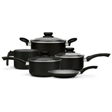 Imagem de Conjunto De Panelas Maximum Stone Plus 5 Peças Panelux Preto