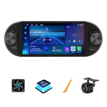 Imagem de Rádio estéreo automotivo Android 15 de 4 + 64 GB para Dodge Ram 1500 2500 3500 Jeep Grand Cherokee Chrysler 2002-5007 - tela sensível ao toque de 6,8 polegadas, sem fio, CarPlay, Android Auto com tela