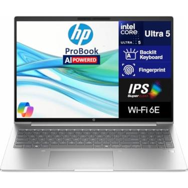Imagem de Laptop empresarial HP Probook 460 alimentado por IA 16 polegadas IPS FHD+ Display (Intel Ultra 5 125U (Beats i5-1335u), 32GB DDR5, SSD PCIe de 1TB, Intel Graphics, KB retroiluminado, impressão digital