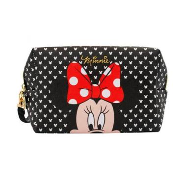 Imagem de Necessaire Retangular Rosto Minnie 13x10x20cm Disney