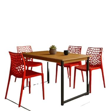 Imagem de Mesa com 4 Cadeiras Gruvyer Estilo Industrial e Conforto para Sua Casa Moderna