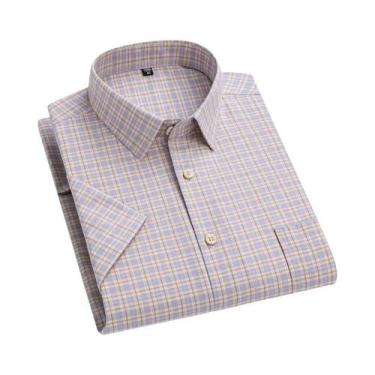 Imagem de Camisa Masculina De Algodão Oxford De Manga Curta 10XL 11XL Primavera 