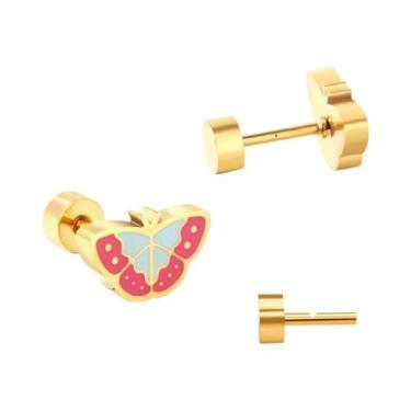 Imagem de Brincos De Coração De Acrílico Fofos Para Meninas LUXUKISSKIDS Joias D