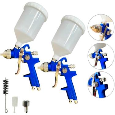 Imagem de Kit 2 Pistola De Pintura Profssional Gravidade H827 1.4mm Automotiva, Moveleira e Industrial WWSoldas