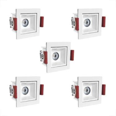 Imagem de 5 Spot Embutido Mini Led Downlight Recuado Sala 3000K Bet55 - Acende A