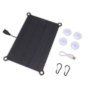 Imagem de LiebeWH Mini Painel Solar, Carregador USB Monocristalino, Kit Portátil 10W 5V para Camping, Caminhadas, Viagens Ao Ar Livre