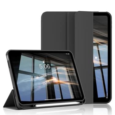 Imagem de KVTVOU Capa para iPad (A16) 11ª geração 2025, para iPad 10ª geração, capa de 10,9 polegadas 2022 com suporte para lápis, capa protetora fina com três dobras inteligente, função despertar/hibernar