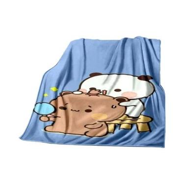 Imagem de Cobertor De Flanela Quente Para Crianças Com Estampa De Urso Em Desenh