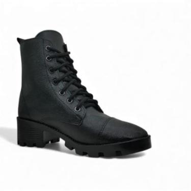 Imagem de Bota Feminina Tratorada Preta Coturno-Feminino