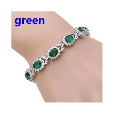 Imagem de Pulseira Elegante De Cristal E Pedras Preciosas Para Mulheres, Joia Ch
