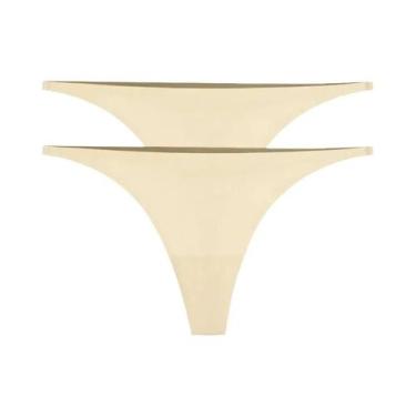 Imagem de Calcinhas G-String Femininas De Seda Gelada Sem Costura Com Cintura Em