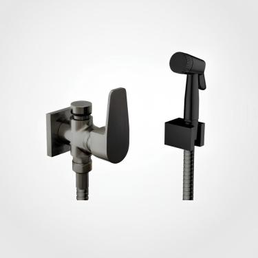 Imagem de Ducha Higiênica com Derivação DN15 Led Ônix Escovado - Perflex