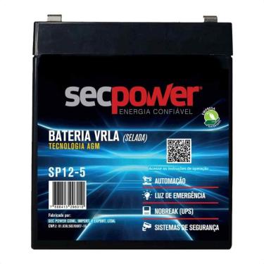 Imagem de Bateria Selada VRLA 12V 5AH SP 12-5 Secpower